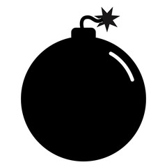 Bomb sign. flat design style. bomb icon on white background. simple illustration of bomb icon for web.
