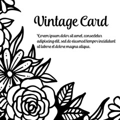 Collection tmeplate floral vintage card vector illustration