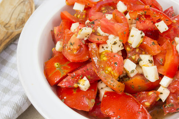 tomates et mozzarella