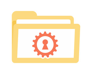 key hole folder lock image vector icon logo symbol