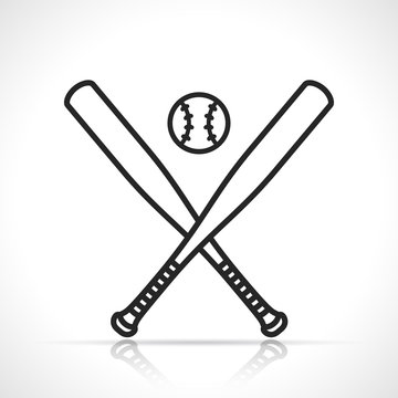 Vector baseball or softball icon