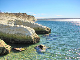 Scenic landscapes of Punta Loma near Puerto Madryn, Argentina