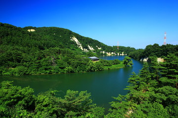 Fototapeta na wymiar 夏の和賀の松島