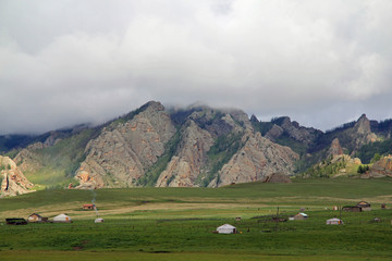 mountain landscapes of Mongolia