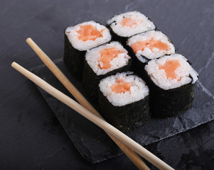 Traditional Japanese food close up