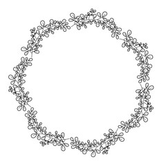 crown leafs circular frame frame vector illustration design