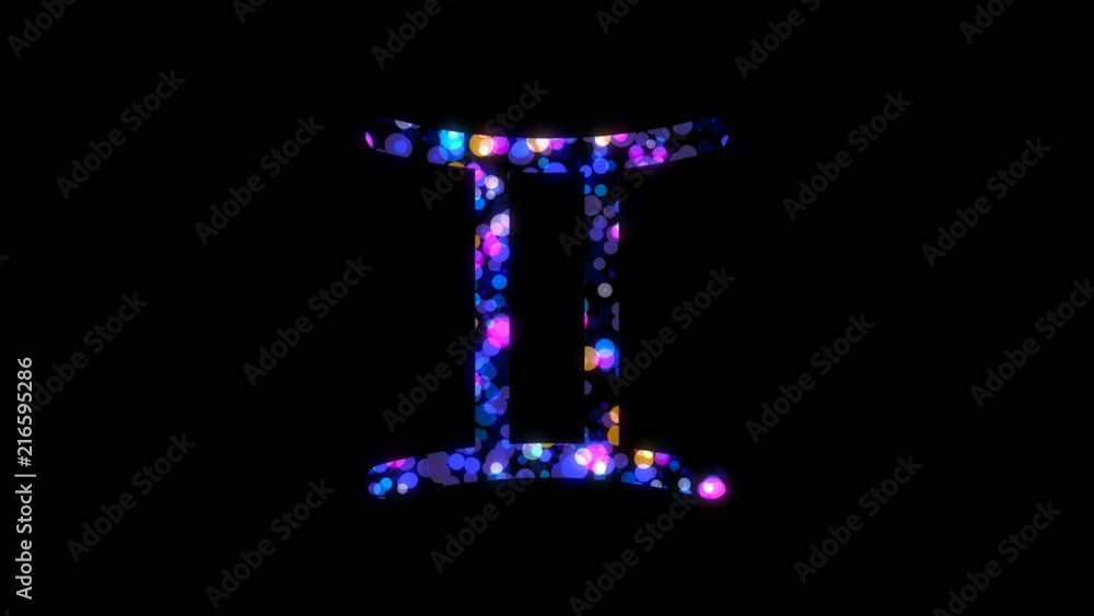 Poster zodiac constellation bokeh light pattern design illustration isolated on black background, seamless 