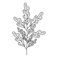 branch with leafs ecology icon vector illustration design