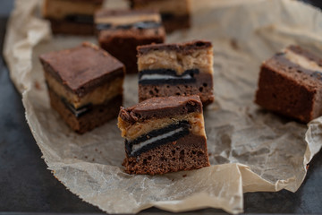 Erdnussbutter Brownies