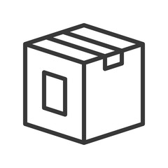 close box, shipping and logistic icon, outline design pixel perfect