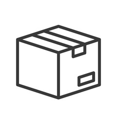 close box, shipping and logistic icon, outline design pixel perfect