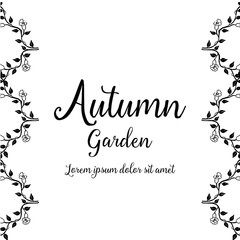 Autumn card floral hand draw design vector illustration
