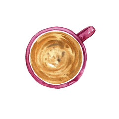 top view of coffee cup