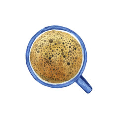 top view of coffee cup