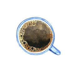 top view of coffee cup