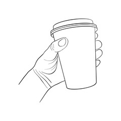 hand with coffee cup