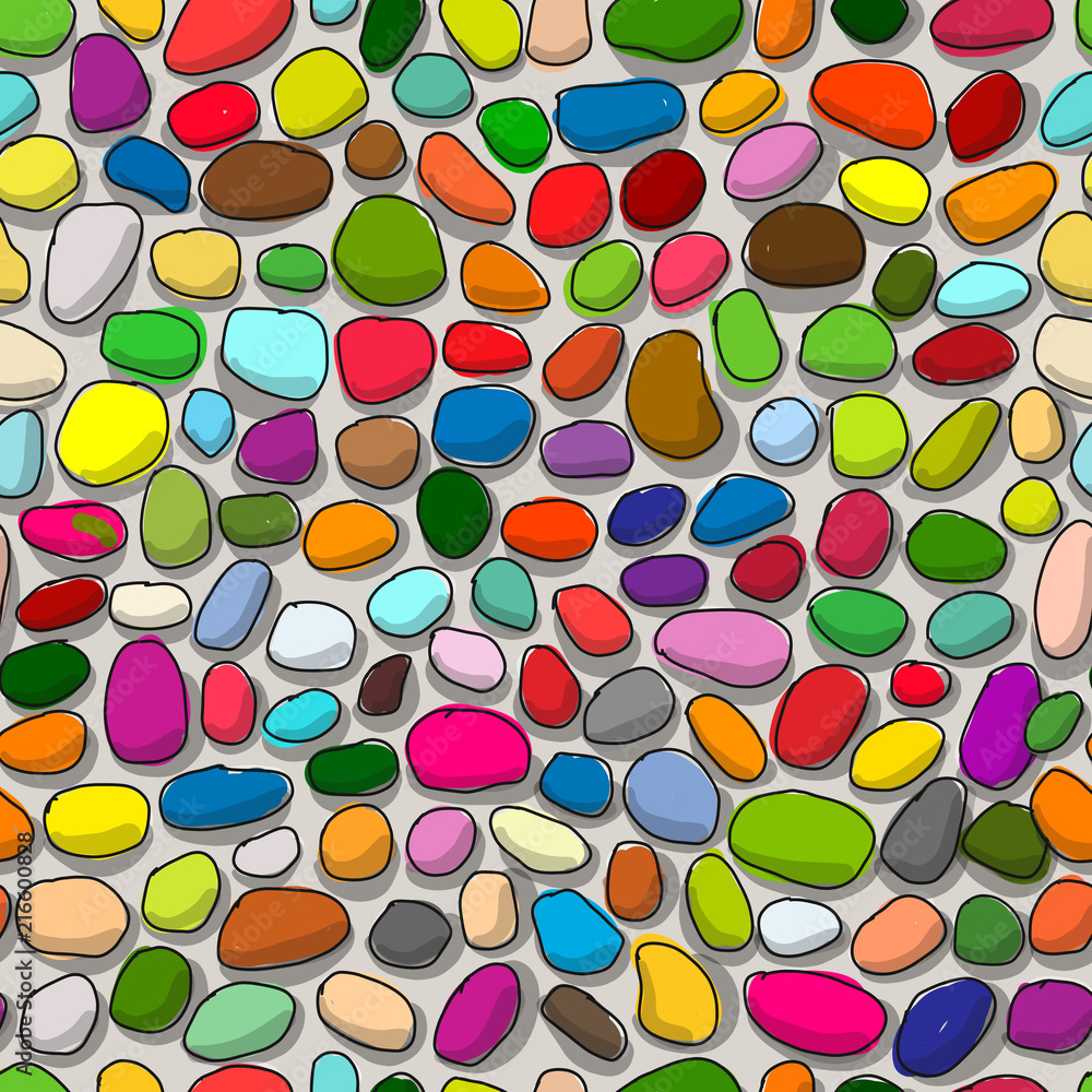 Poster pebble colorful background, seamless pattern for your design