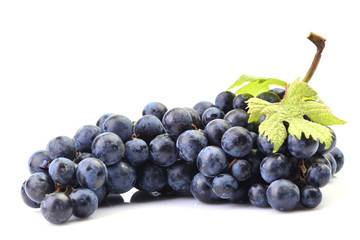 Grapes on a white background