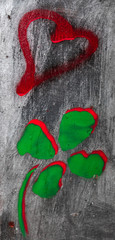 Herz und Kleeblatt Graffiti
