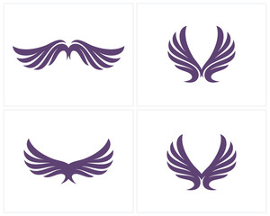 Set of Wing icon logo design vector