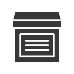 close box, shipping and delivery concept set, glyph icon