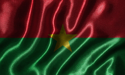 Wallpaper by Burkina Faso flag and waving flag by fabric.