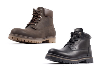 Mens shoes on white background