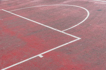 Fototapeta premium Grunge concrete red basketball