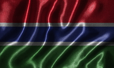 Wallpaper by Gambia flag and waving flag by fabric.