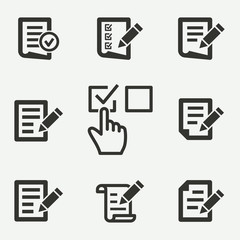 Survey vector icon.