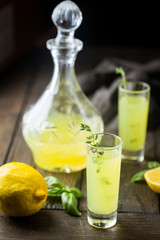 Italian lemon liqueur limoncello