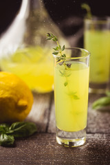 Italian lemon liqueur limoncello