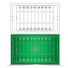 American Football Field Design. Vector Illustration.