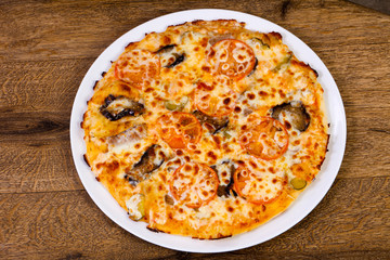 Pizza with eggplant