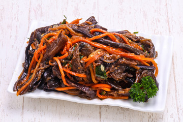 Pickled eggplant with vegetables