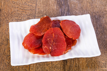 Dry pork meat