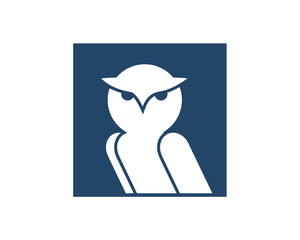 Simple owl logo icon template 1