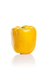 yellow paprika isolated white.