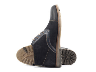 Mens shoes on white background
