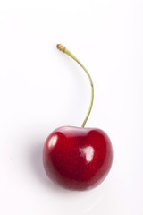 fresh red cherry isolated white