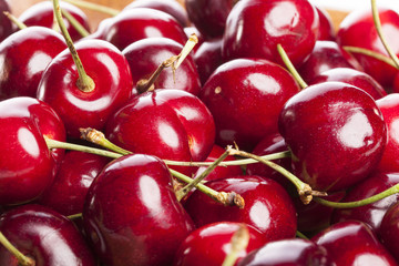 fresh red cherry isolated white