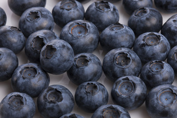 blueberry on the white background