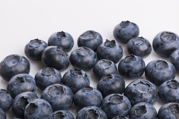 blueberry on the white background