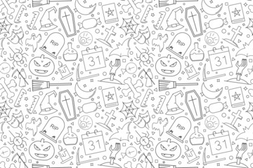Vector Halloween pattern. Halloween seamless background