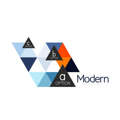 Triangle shape design abstract business logo icon design. Company logotype branding emblem idea