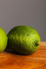 Grapefruit on the wood table
