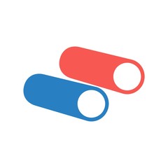 Red and blue pipelines icon