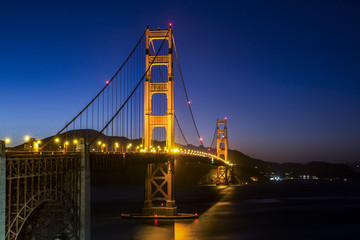 Fototapeta na wymiar Bridge Golden Gate night shot. Can be used as wallpaper or background