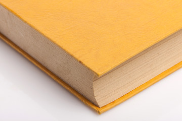 vintage book closeup isolated white.