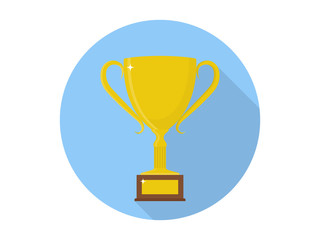 Trophy Cup Vector Flat Icon background